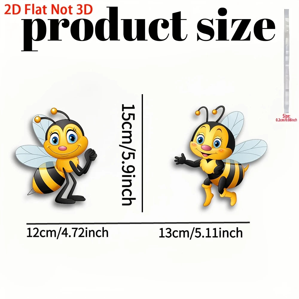 2D Flat Acrylic Bee Bohemian Wall Hanging Patio Fence Garden Perfect