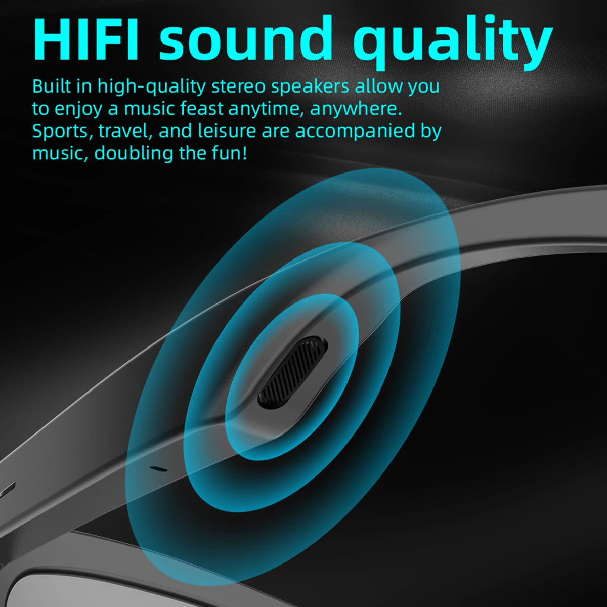 2025 Trending Smart Glasses Wireless Bluetooth Call IP4 Waterproof Outdoor Sport Sunglasses Music Control High Sound Quality Men Vue