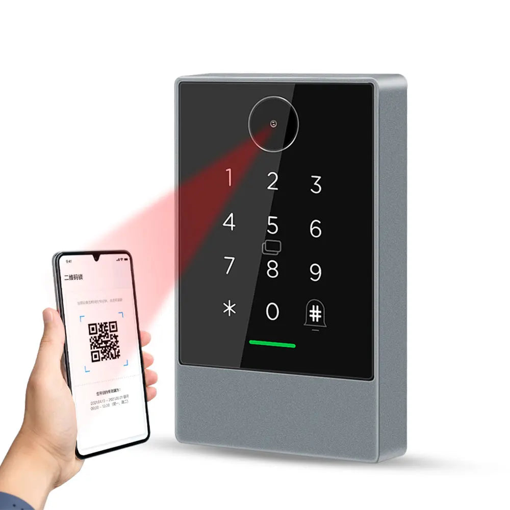 TTLOCK QR Code Access Control Reader 13.56Mhz Rfid IP67 Waterproof Keypad QRcode Scanner K3Q +G2 Hub Work with Alexa Google Home Vue