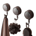 3Pcs Waterproof Suction Cup Hooks Reusable Detachable Nail-free Vacuum Hooks Punch-free Multifunctional Wall Hooks Vue 3Pcs Grey