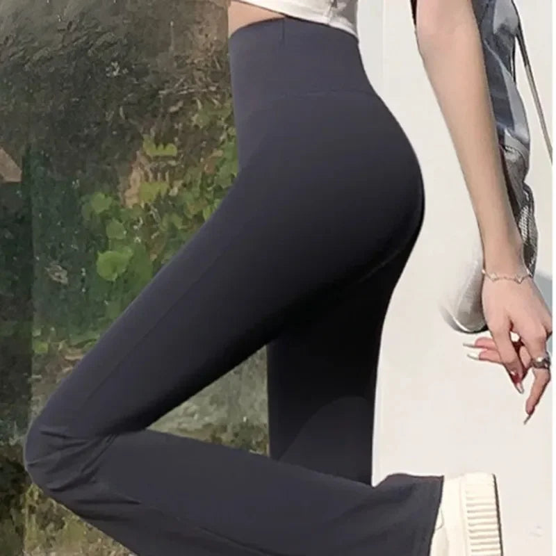 Casual Flared Leggings High Waist Stretchy Workout Pants Women Sexy Yoga Pants Bootcut Sport Style Regular Length Option Vue
