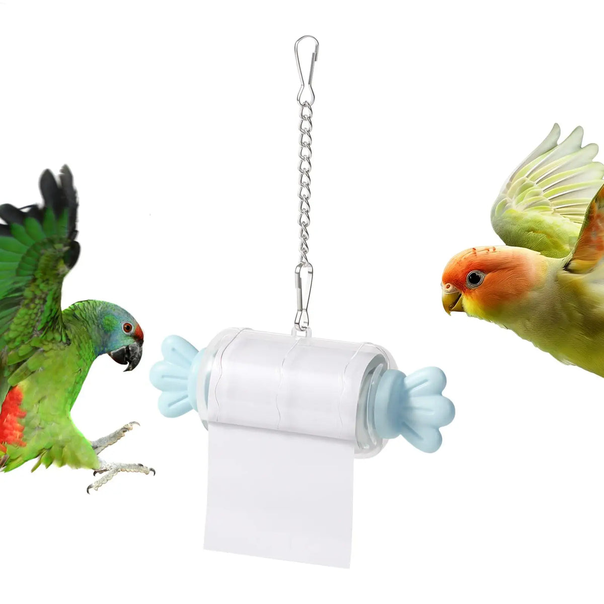 Bird Chew Toys Hangable Candy Shape Shredder for Parakeet Cockatiel Conure African Grey Cage Enrichment Play Chewing Vue