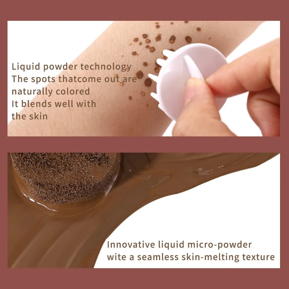 Gold Brown Natural Freckles Stamp Air Cushion Kit Simulation Fake Spot Freckle Liquid Powder Waterproof Long Lasting Makeup Vue