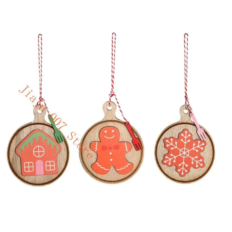 Wooden Christmas Cookie Ornaments – Snowflake, Cottage, Gingerbread Christmas Ornament Vue