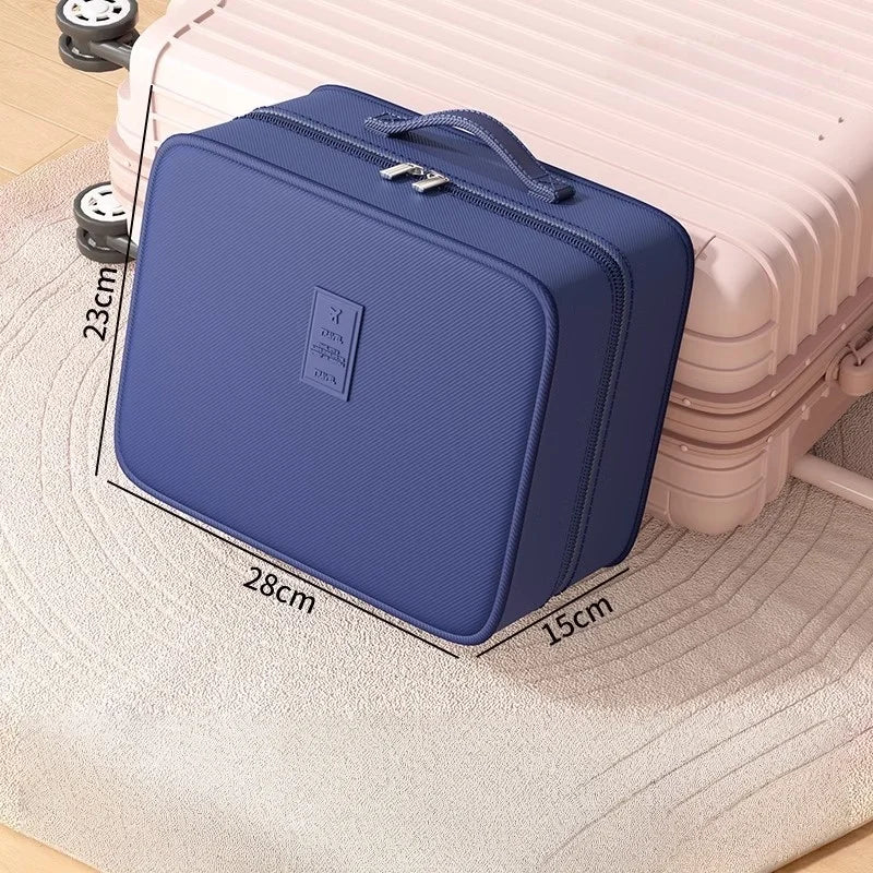 Upgrade Travel Shoe Bag Organizer Zipper Waterproof Sneakers Storage Bag Multi layer can store 3pair shoe box Vue SND4050-Blue