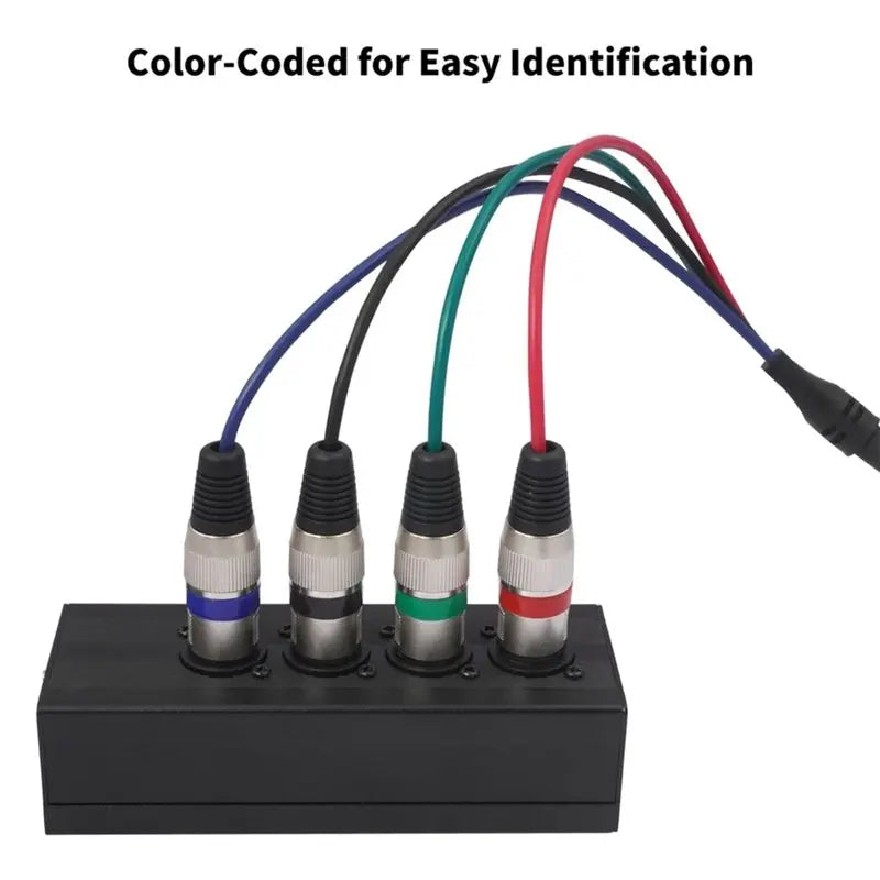 Hot-4 Channel XLR Cable Microphone Patch Cable 3Pin XLR Speaker Cable For Live, Recording, Studio Vue