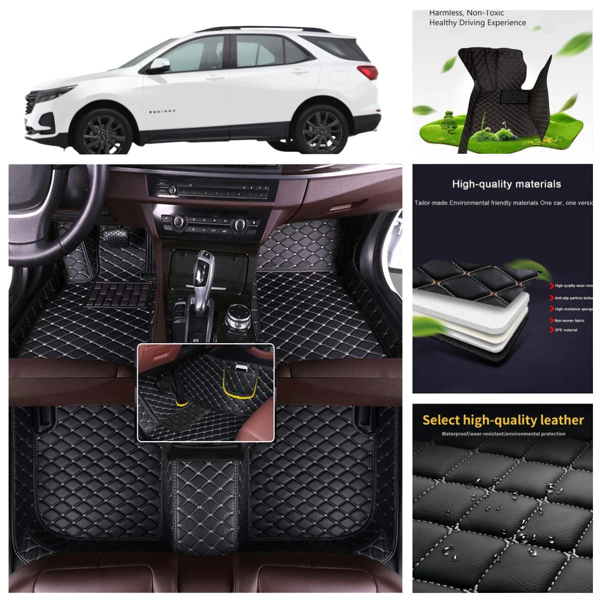 5D leather waterproof Custom Car Floor Mats For Volvo XC90 Auto Carpets Coche Accessorie liners Vue