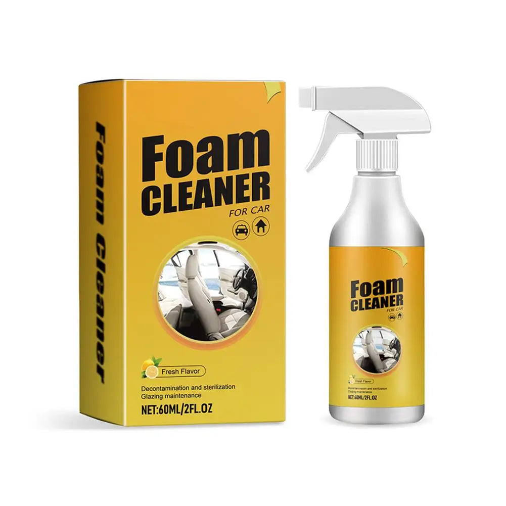 Car Interior Multifunctional Foam Cleaning Spray Car Steering Wheel Leather Seat Decontamination Deep Cleaning Multi-foam Spray Vue 60ml