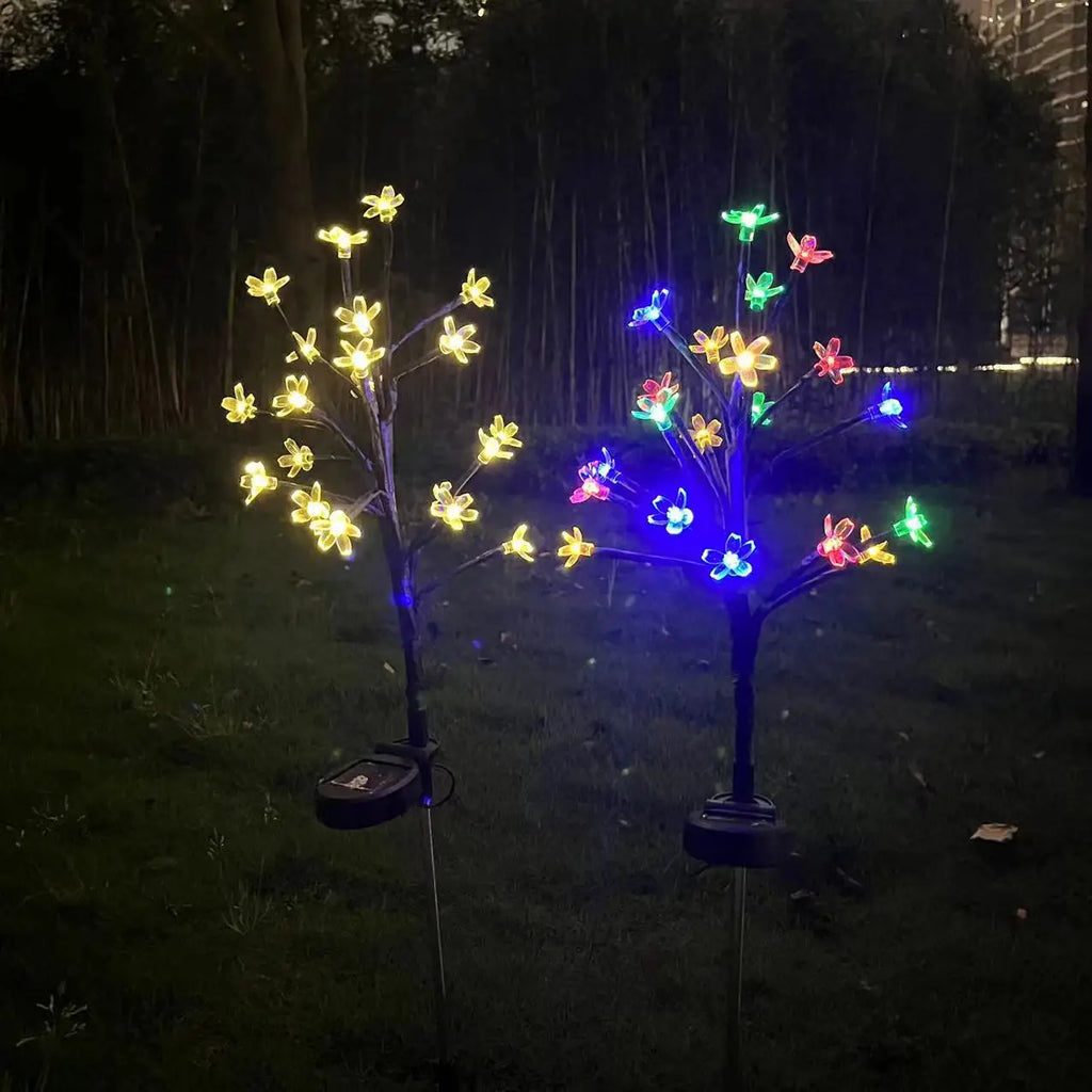 Solar Cherry Blossom Lights Garden Lights 20LED Outdoor Lawn Lights Patio Decoration Garden Aisle Ambient Landscape Light Vue