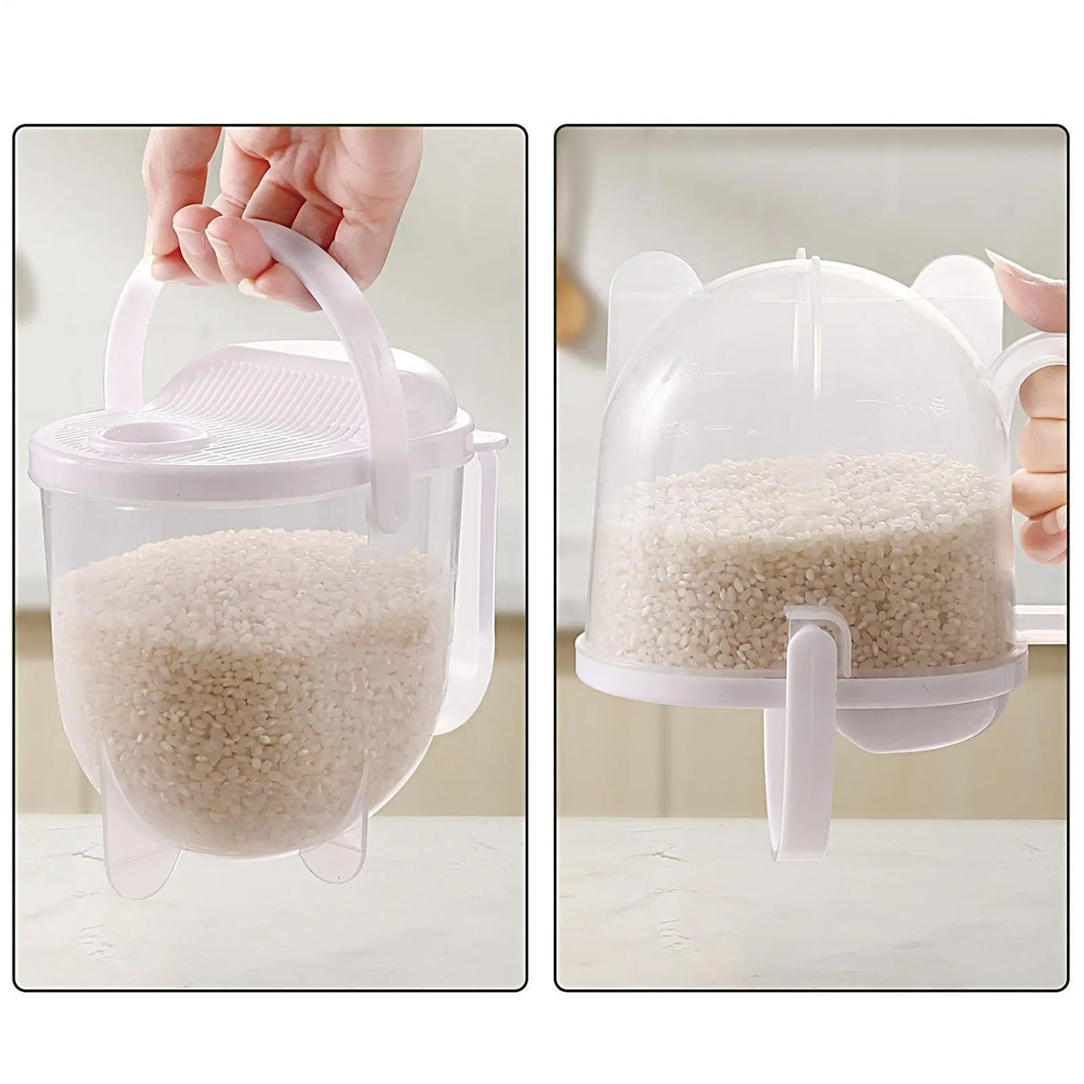 PET Colander Rice Washer Drain Basket Fruit Bowl Washing Drain Basket With Lid Handle Washing Basket Home Kitchen Organizer Vue
