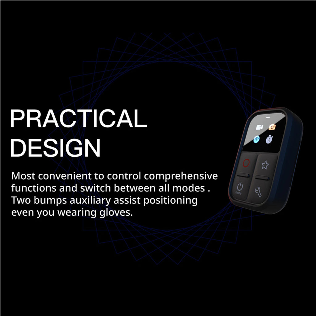 Wireless Smart Remote Control Replacement for GoPro Hero 12/11/10/9/8/Max LED Colorful Screen Built-in Battery 50M Control Vue