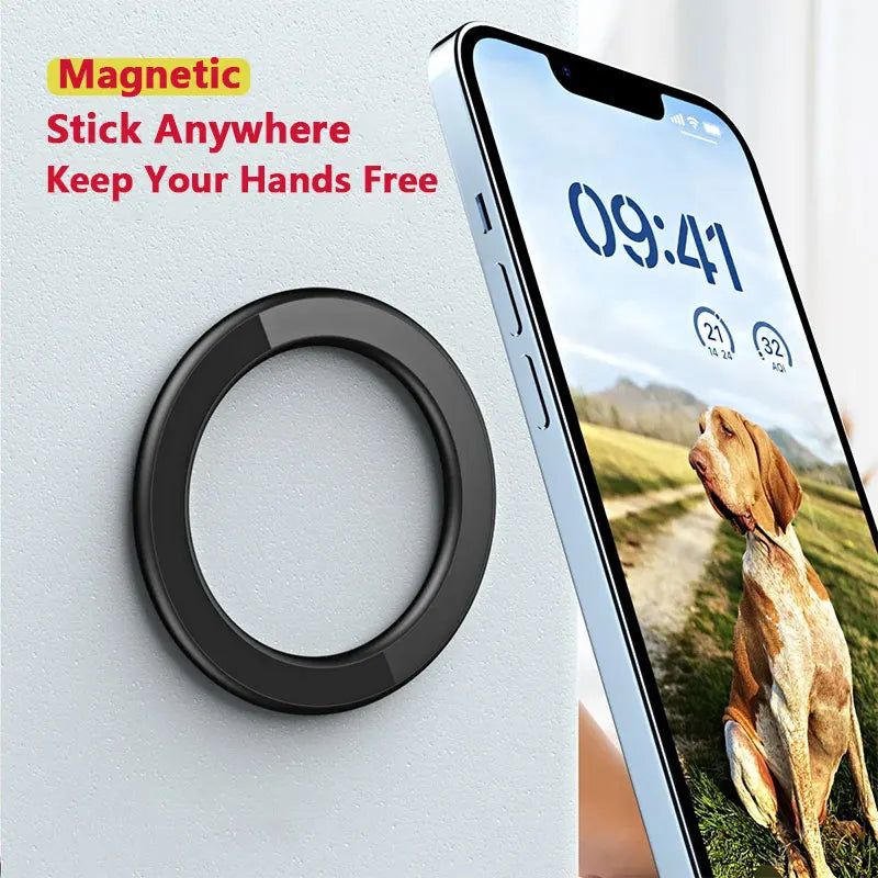 Universal Strong Magnet Phone Stand Holder for Magsafe iPhone 12/13/14/15/16/17 iPad Car Wall Use Ring Holder Tablet Stand Vue