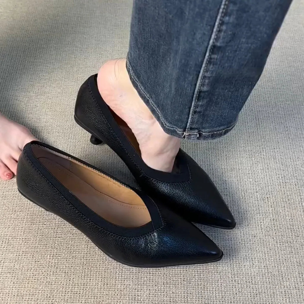 Women's French Retro Pointed Toe Spike Heel Pumps Spike Heel Pumps Vue black 38