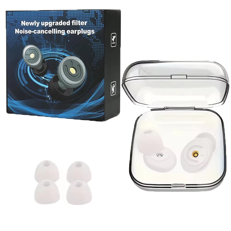 Ear Plugs Noise Reduction Protection Reusable Silicone Swimming Plug Vue WHITE