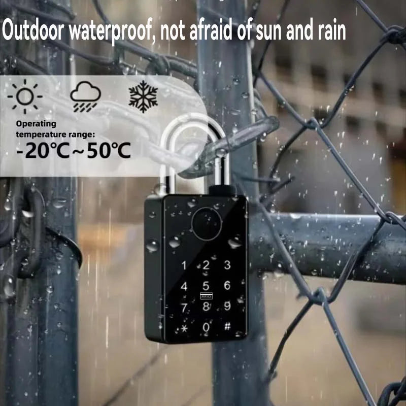 XSDTS Tuya Password Bluetooth Padlock RFID IC Card Key Home Security Waterproof Cabinet Electronic Bag Luggage Padlock Vue