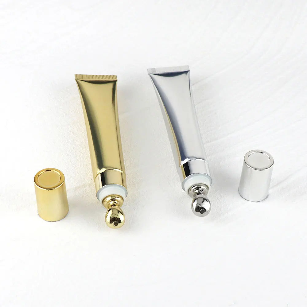 20ml Lip Gloss Tube Custom Logo Empty Squeeze Plastic Liquid Lipstick Metal Tip Lip Oil Balm Container Metal Applicator 30pcs Vue