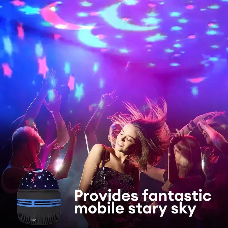 LED Starry Sky Night Lights USB Projector Lamp Magic Ball Moon Star Christmas Lights Home Room Atmosphere Decorations Vue
