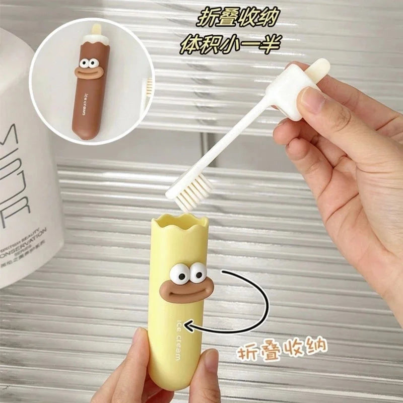 Cute Travel toiletries set Portable toothbrush mouthwash cup For Couples Adults Kids Compact Hygienic Gift For family trip Vue