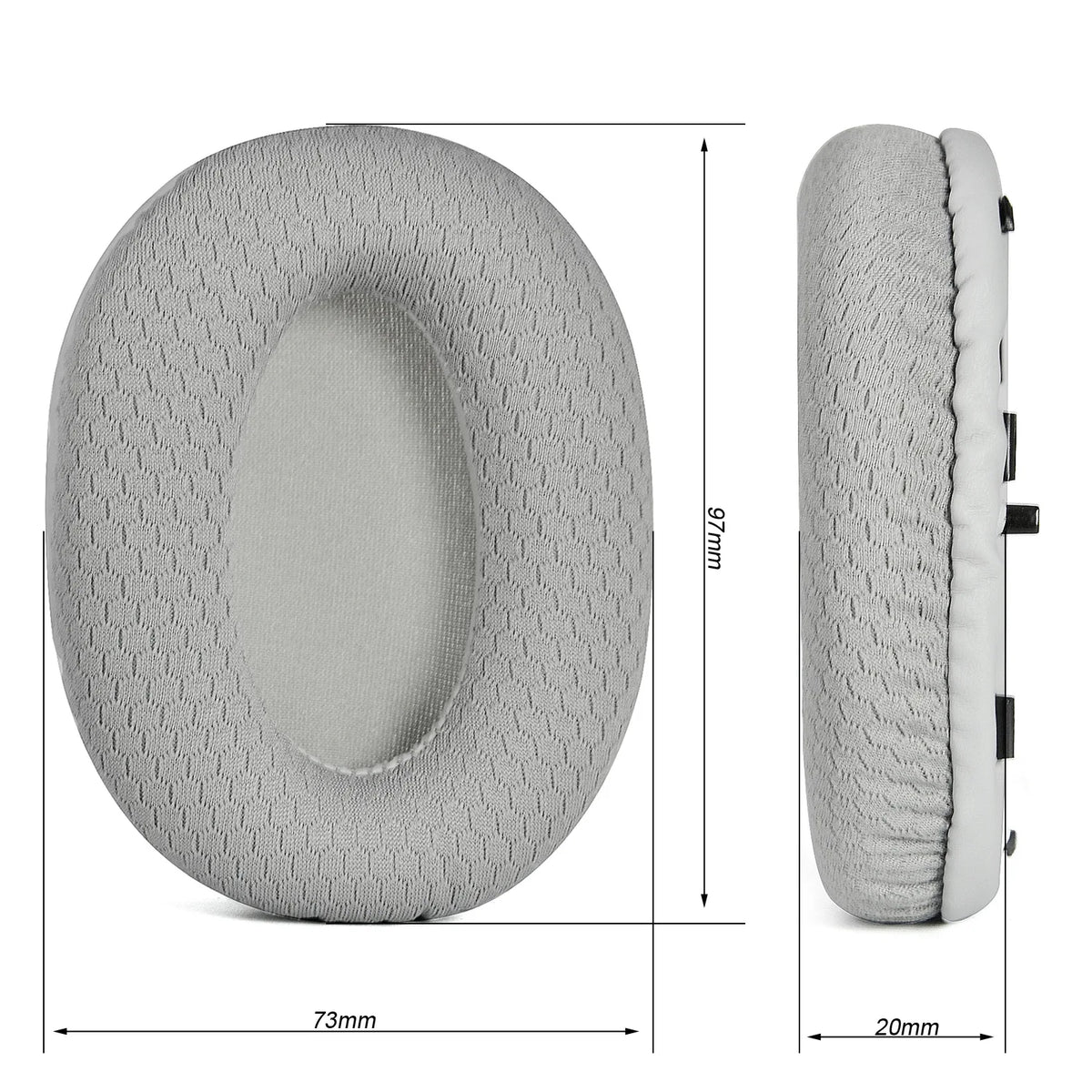 1 Pair Earpads Replacement Headphones Cushion Covers Sponge Earmuffs For Razer Opus X Wireless Headsets Accessories Repair Parts Vue