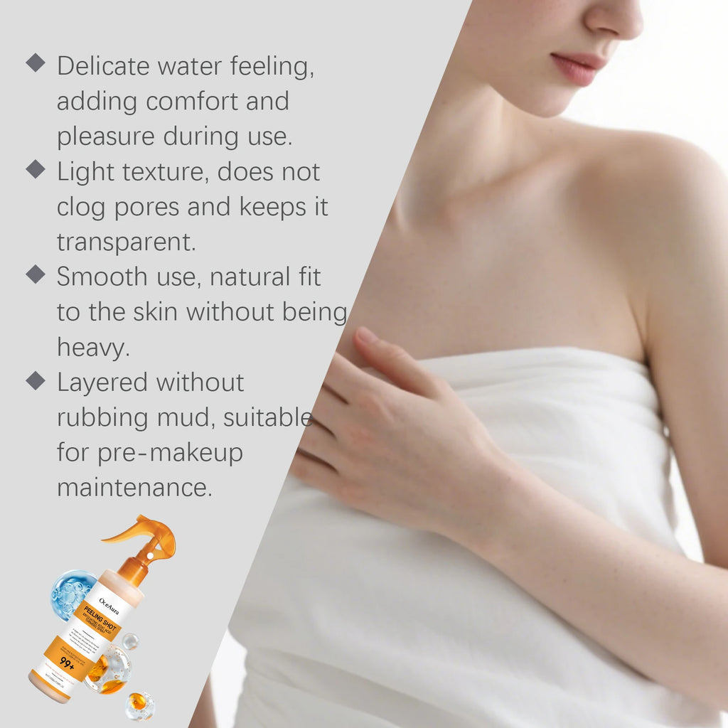 Natural Kojic Acid & Turmeric Exfoliating Spray - Gentle Deep Body Cleansing, Moisturizing and Skin-Softening Nourishing Mist Vue