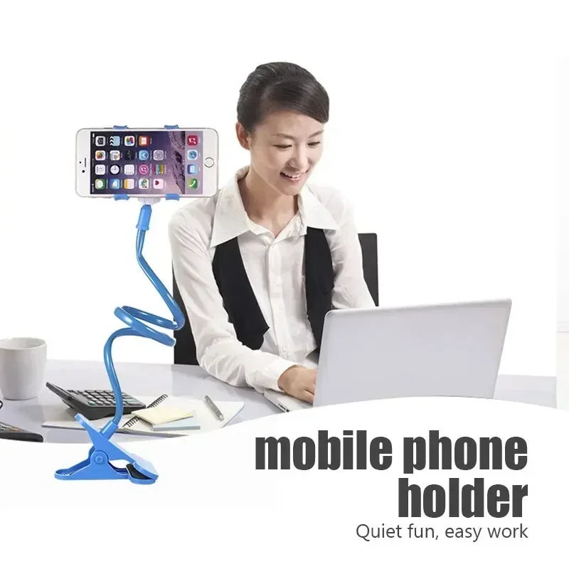 360 Clip Mobile Phone Holder Stand Portable Flexible Lazy Bed Desktop Bracket Smartphones Desk Bed Mount Stand Base Support 70cm Vue