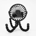 HOMEFISH Portable Baby Stroller Fan Oscillating Clip-on Mini USB Vue Black