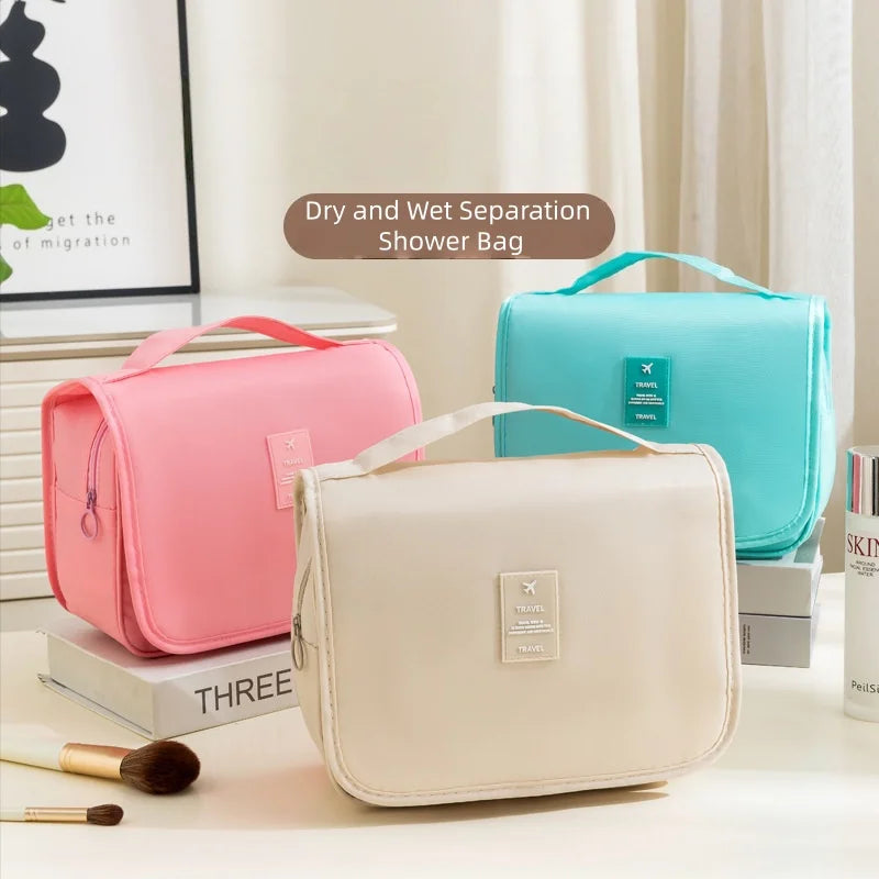 Travel Makeup Bag High Capacity Toiletries Storage Pouch Travel Make Up Organizer Waterproof Beauty Bag Bathroom Wash Bag Vue