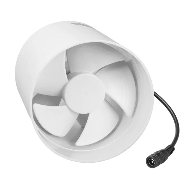 110mm Inline Duct Fan 12V 5W PVC Ventilation Blower | Shed & Garage Inline Ventilation Fan Vue