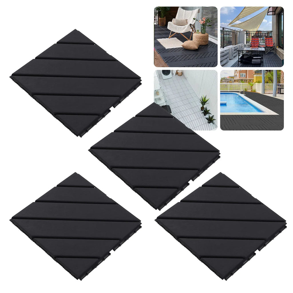 Plastic Interlocking Deck Tiles Corrosion Resistance Outdoor Patio Flooring Lightweight Good Load Bearing PP for Garden Vue