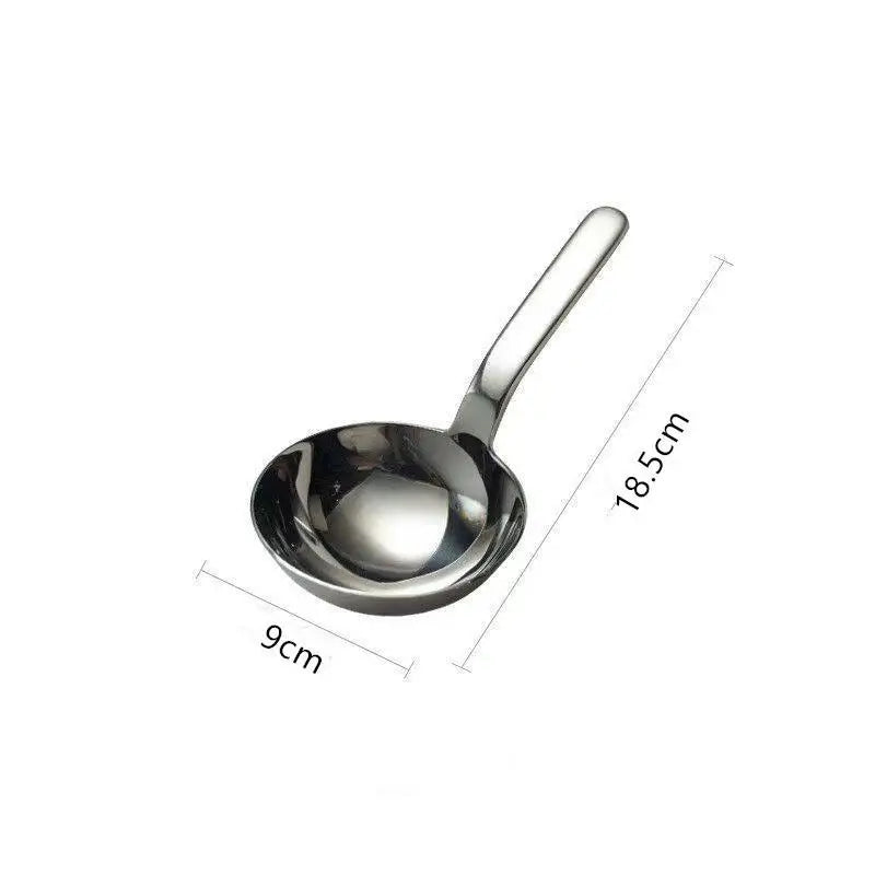 201 Stainless Steel Deepen Tablespoons Soup Ladle Short Handle Large Ramen Bouillon Spoon Kitchen Tableware Cooking Utensils Vue ONESIZE