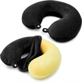 2-Pack U-Shaped Travel Neck Pillow Covers | Soft Replacement Travel Pillow Cover Vue Black China Mainland