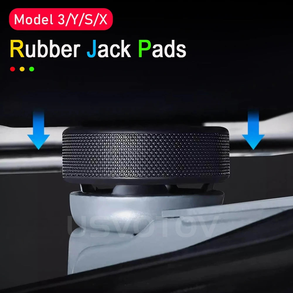 4pcs Lifting Jack Pads for Tesla Model 3 Y S X Juniper Accessories Rubber Puck Chassis Lift Stand Adapter Battery Protective Pad Vue