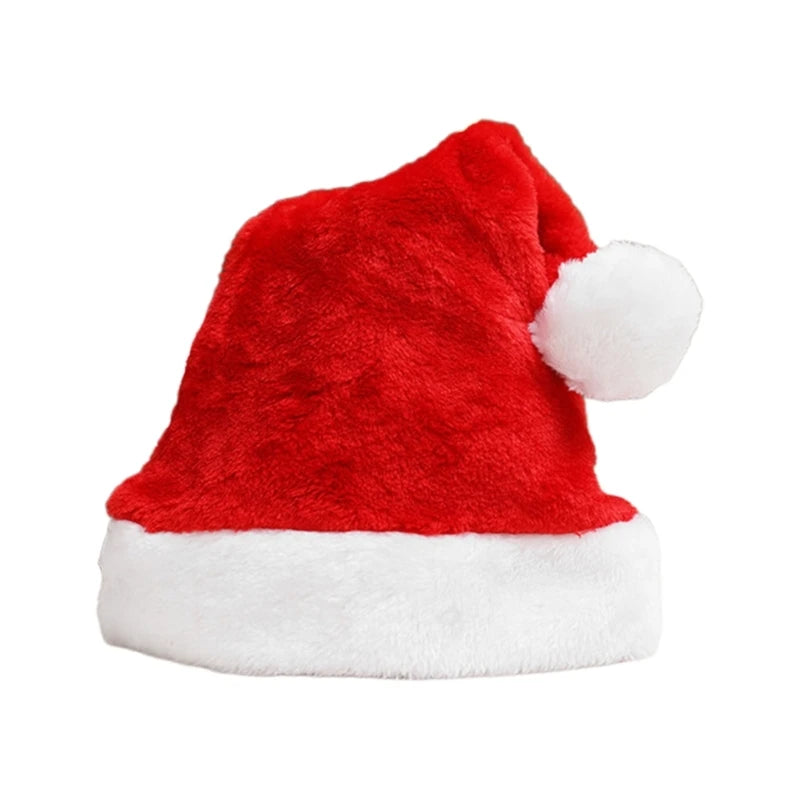 Kids Plush Elf Hat with Bell – Christmas Santa Helper Cap Kids Holiday Hat Vue 50-60cm-R AS SHOWM