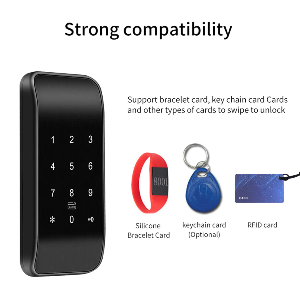 Smart Cabinet Lock APP TTLOCK Control Keypad RFID Card Entry Remote Access for Home Office Drawer Vue