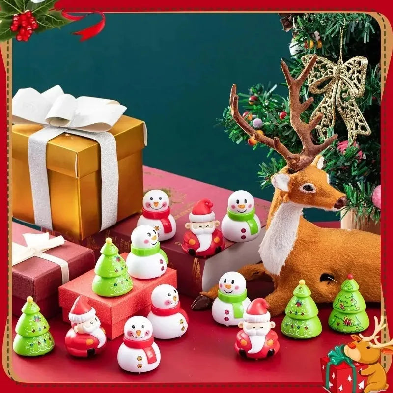 Pull Back Christmas Toy Car Snowman and Christmas Tree Vehicle Interactive Fun Educational Toy Kindergarten Kids Holiday Gift Vue