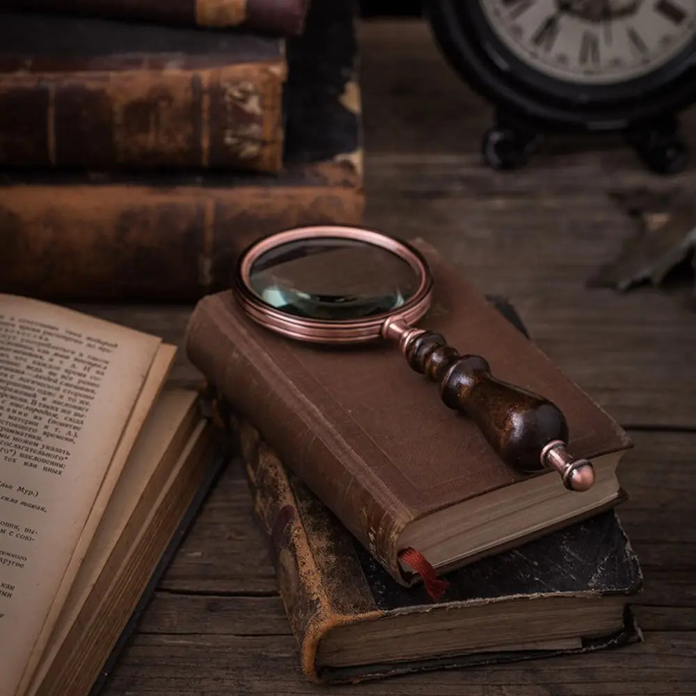 with Wooden Handle Newspaper Book High Quality High Magnification Magnifier Reading Magnifier Jewelry Loupe Eye Loupe Glass Vue