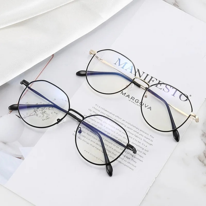 Blue Light Blocking Glasses – Unisex Metal Square Frames Computer Glasses Vue