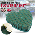 ABKW-4Pcs Floral Foam Heart-Shaped Flower Holder With Floral Foam For Wedding Centerpiece Party Car Table Floral Arrangement Vue green