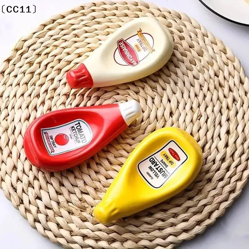 Sauce Dipping Bowls Creative Ketchup Mustard Mayonnaise Wasabi Dipping Dishes Mini Sauce Plates For Sushi Dumplings Snacks〔CC11〕 Vue