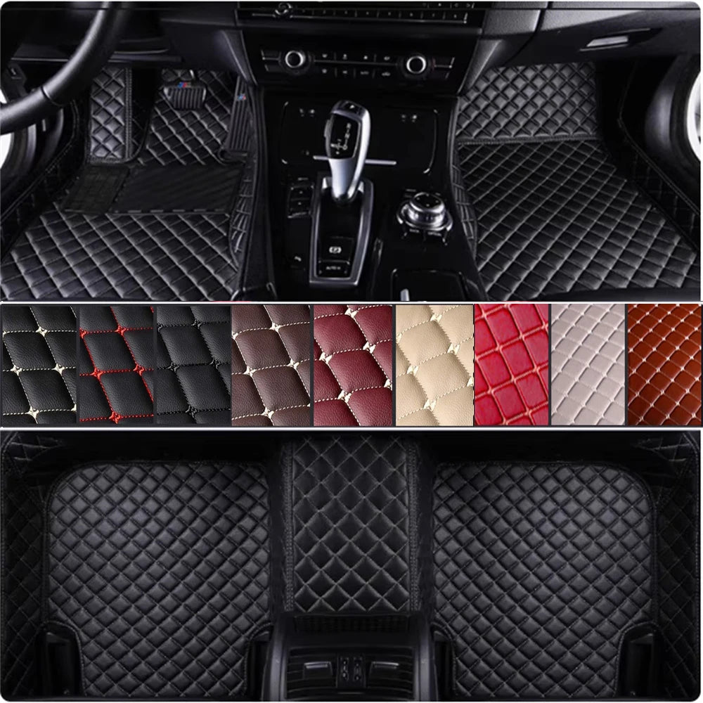 3D PU-leather Waterproof Custom Car Floor Mats For BYD Song Plus Seagull Seal 07 EV Carpets Foot Coche Accessorie Floor Liners Vue