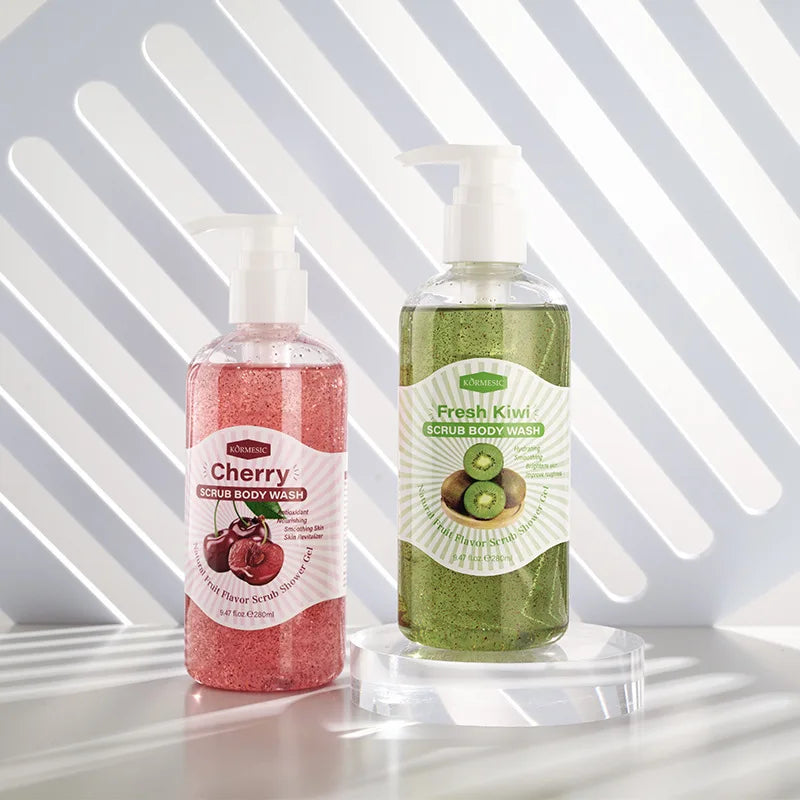 280ml Deep Exfoliating, Cleansing, and Moisturizing Skin Scrub Shower Gel, Deeply Cleanses the Body and Gently Removes Dead Skin Cells Vue
