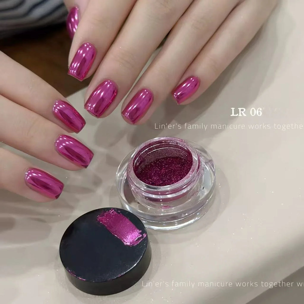 1/pcs Nail Magic Mirror Powder Metallic Texture Aurora Sparkle Pearl Nail Art Creation Home Salon DIY Y2K Vue LR06meihong