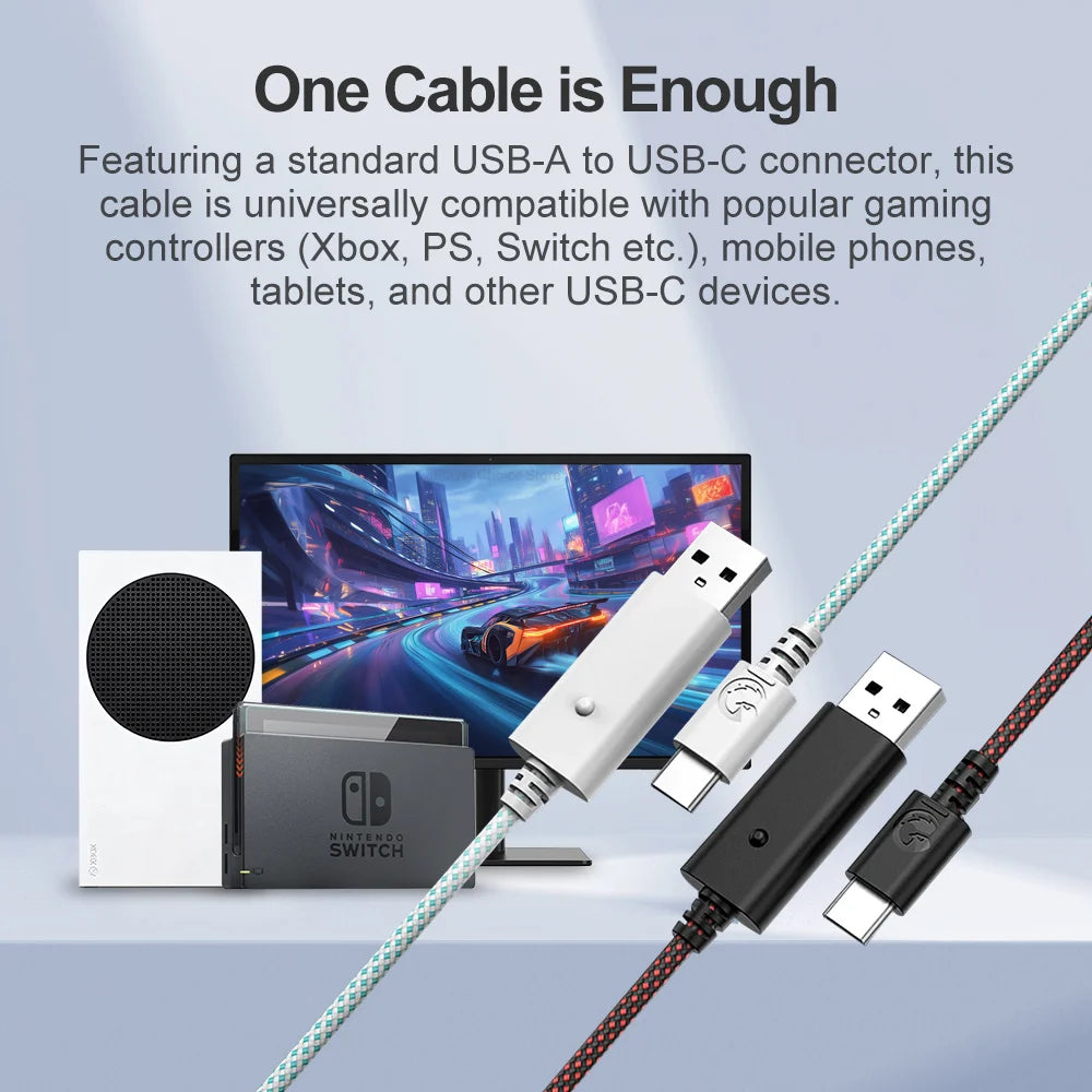 GameSir 3m Nylon Braided Cable for G7 Pro G7 Pro 8K Cyclone 2 Nova Lite X5 Lite G7 SE G8 G8+ MFi X5s Kaleid Flux Gamepad Vue
