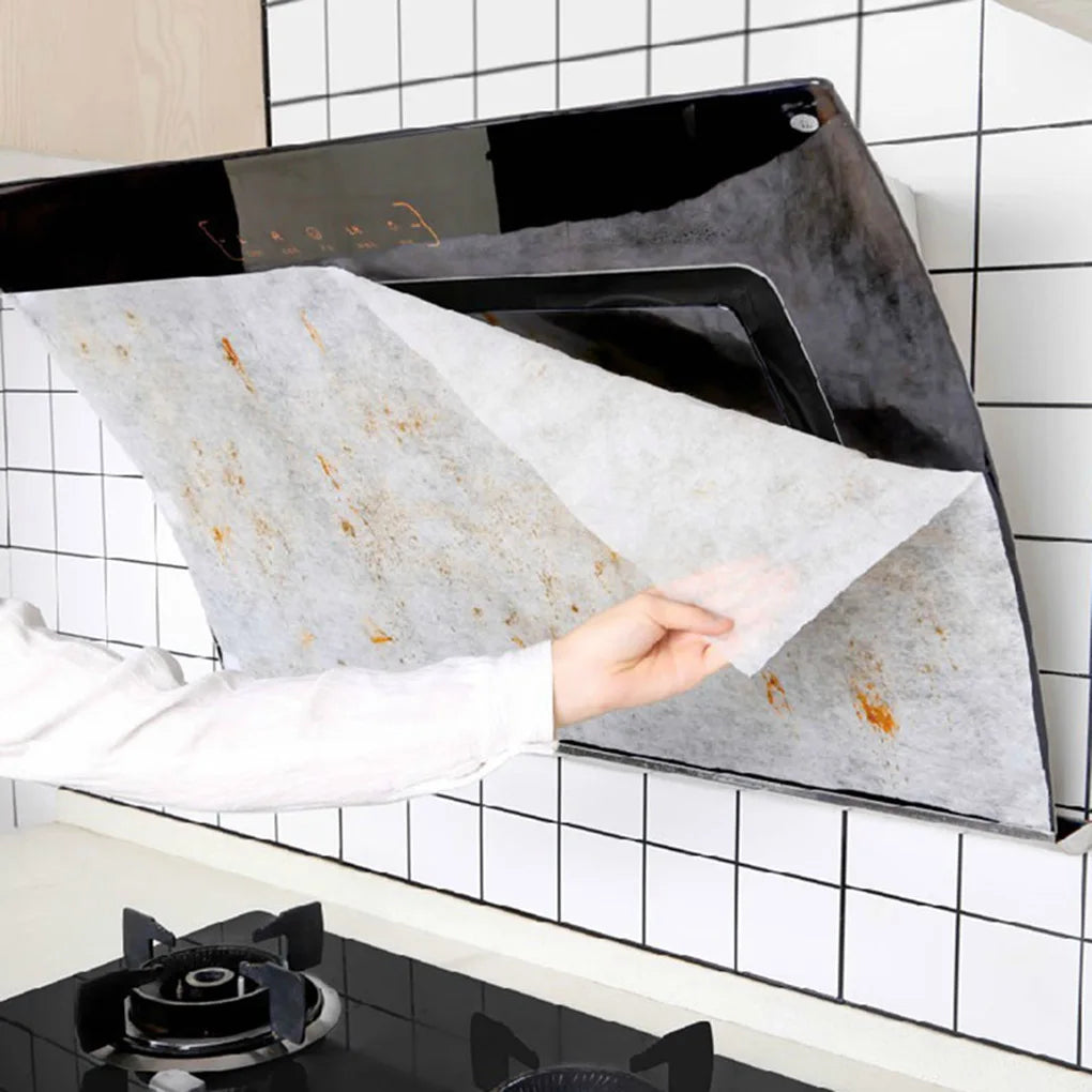1 roll Kitchen Oil Filter Paper Simple Safe Extractor Fan Cleaning Sheet Absorbing Accessory Grease Hood Filters Covering Vue