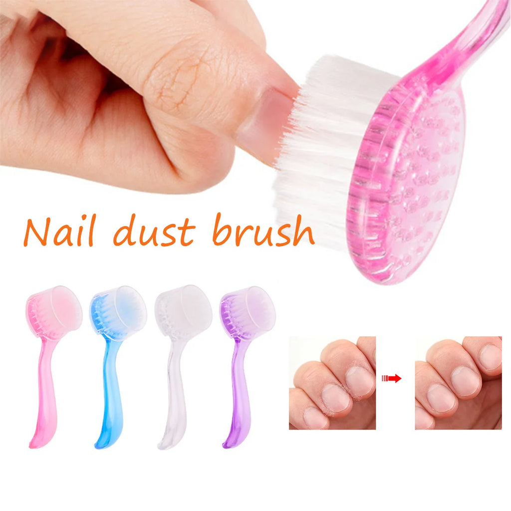 1pcs nail dust cleaners specialized for removing nail dust nail brushes with round heads and plastic handles nail tools Vue