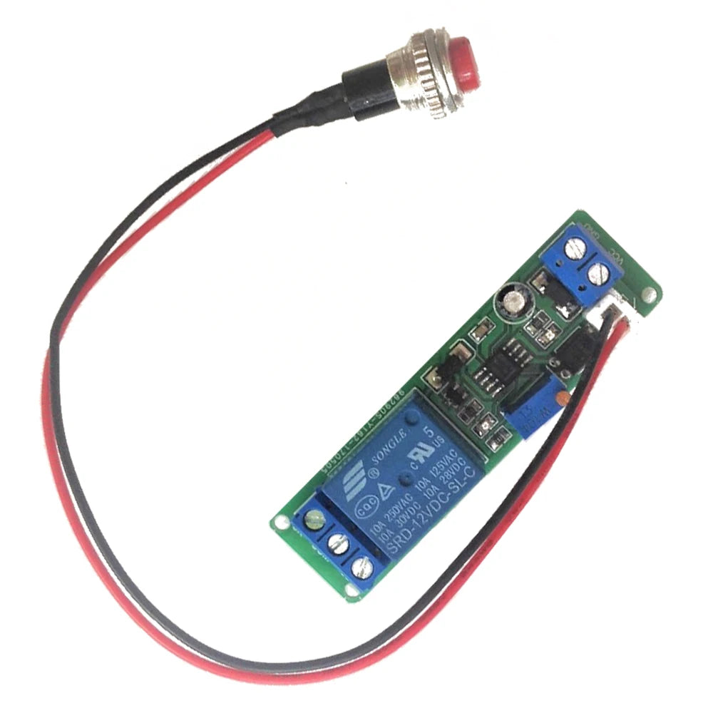 DC 12V Timing Timer Delay Turn OFF Relay Module 1~10s Time Adjustable Relay with Indicator Light External Trigger Delay Switch Vue