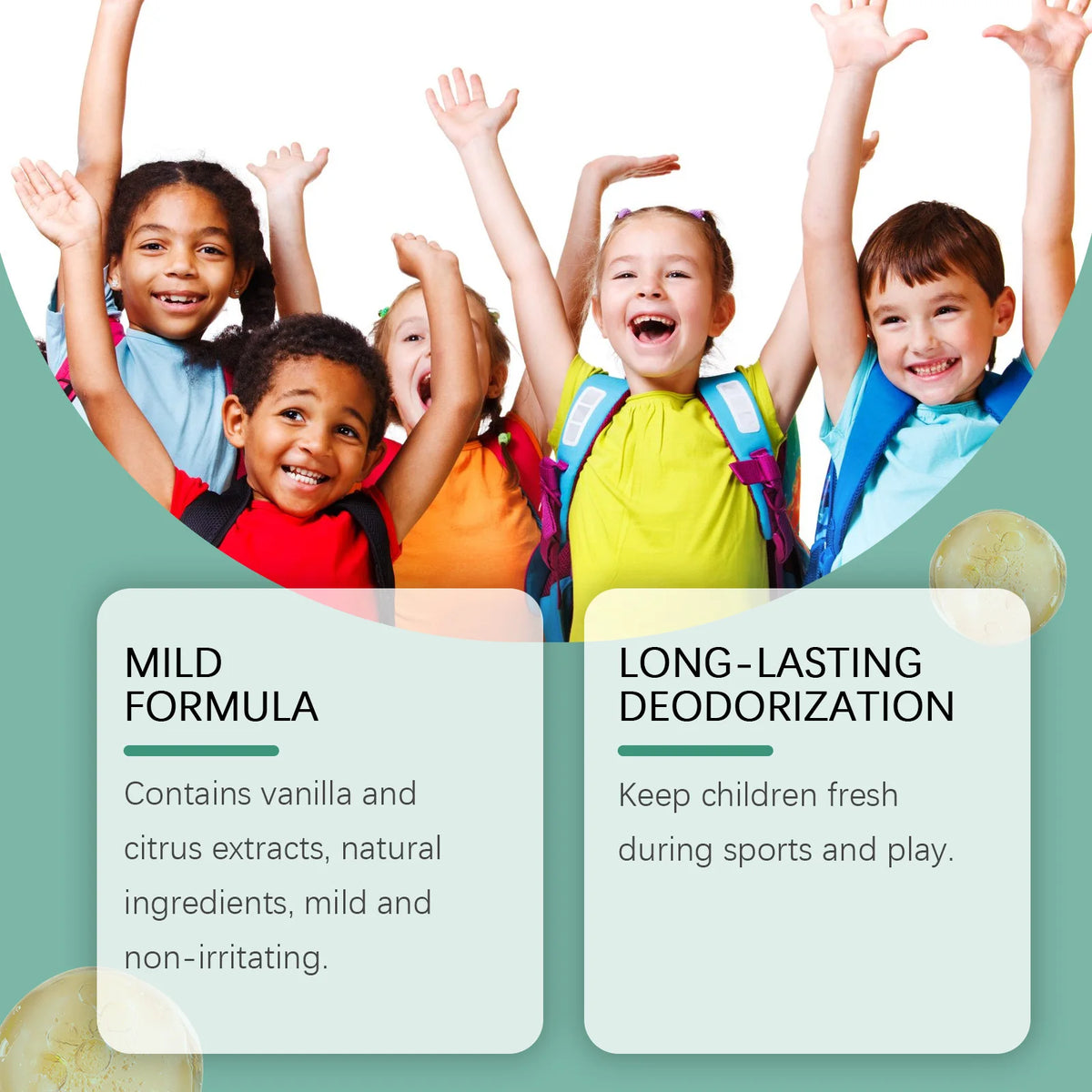 Wiieey 50ml Fresh Natural Deodorant For Kids Teens Aluminum Free Paraben Free Deodorant Burst Gentle And Non-Irritating Gifts Vue