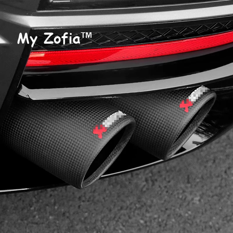 Car Special Matte Glossy Carbon Fiber Muffler Exhaust Pipe Mount black For New DODGE Attitude GT GAC Empow 2024 2025 Accessories Vue