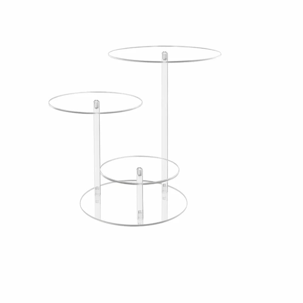 Transparent Acrylic Cake Stand Detachable Multiple Layers Dessert Display Tray Lightweight Round Cupcake Stand Tray Vue Transparent