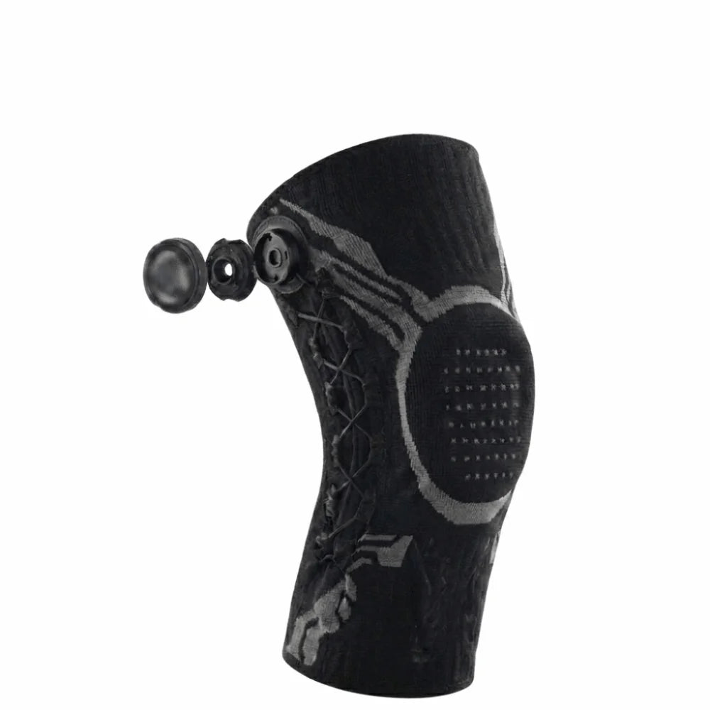 Adjustable Knee Brace Elastic Joint Support With Knob Basketball Running Football Sports Accessories For Meniscus Support Tools Vue right black M suit for 50-60kg